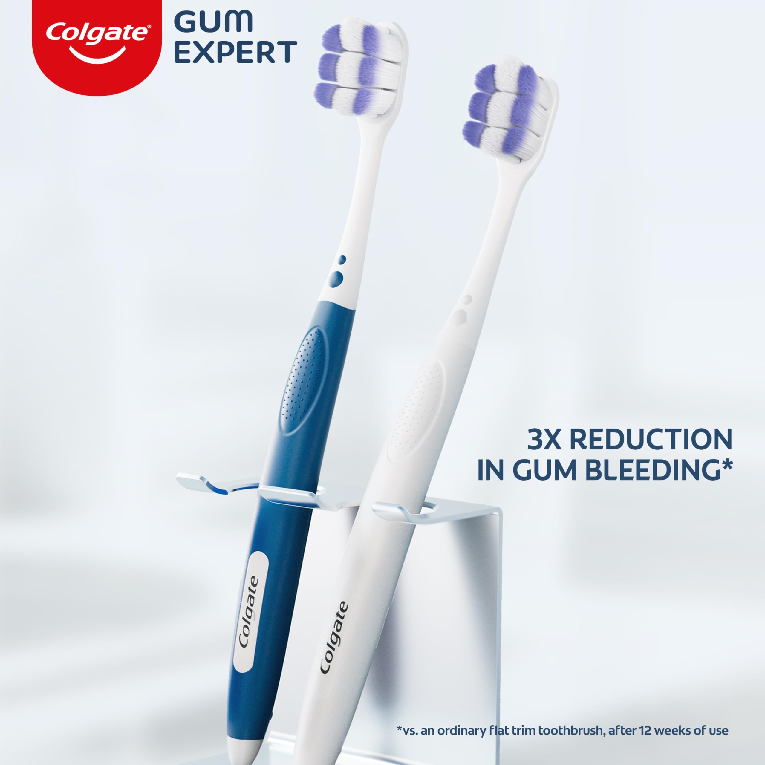 Colgate detalle de la cabeza con cerdas extra suaves para limpieza suave