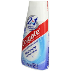 Colgate etiqueta con ingrediente fluoruro destacando protección anticaries