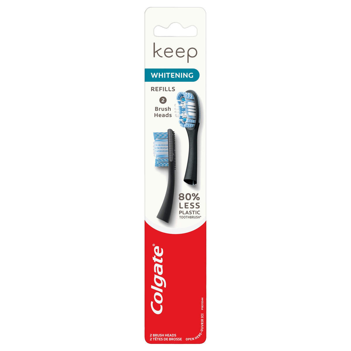 Colgate Keep vista frontal del cabezal muestra diseño eficaz