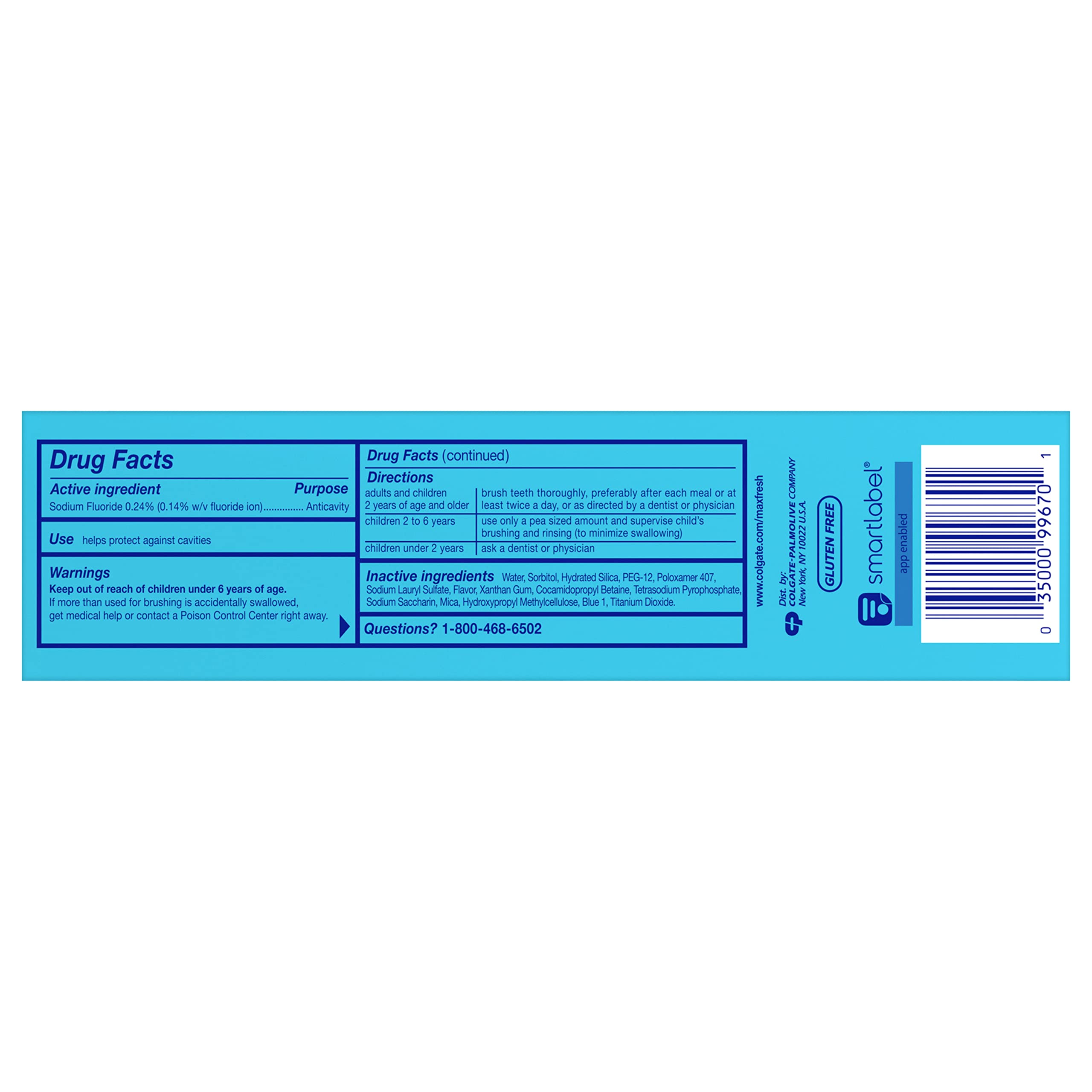 Colgate Max Clean espuma densa en primer plano que facilita la limpieza interdental