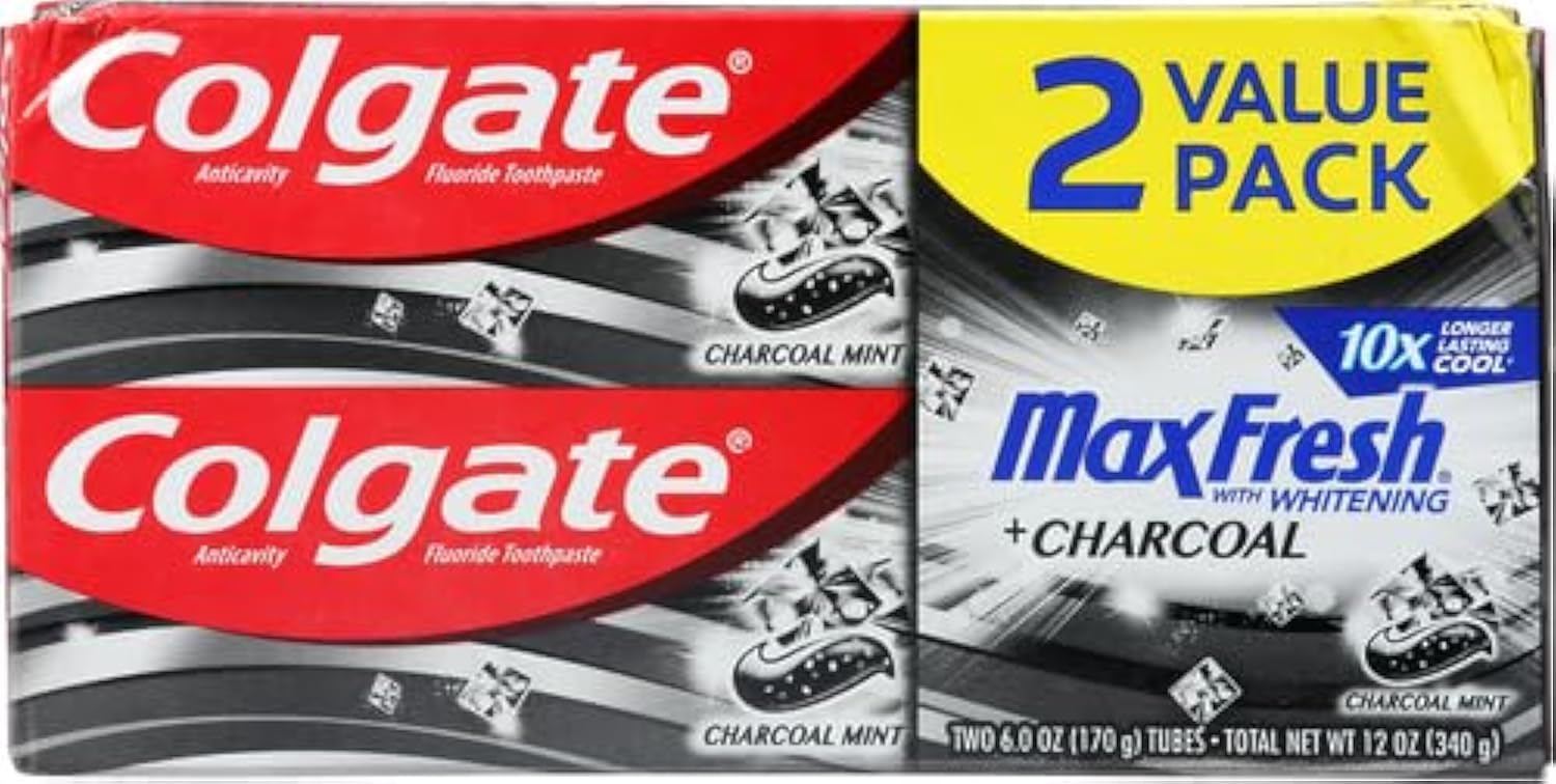 Colgate Max Fresh frontal del empaque mostrando el producto y beneficios