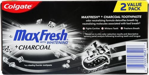 Colgate Max Fresh textura con micro tiras y carbón para limpieza efectiva
