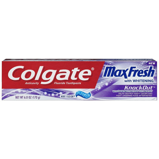 Colgate Max Fresh textura de la pasta con perlas mentoladas, limpieza efectiva