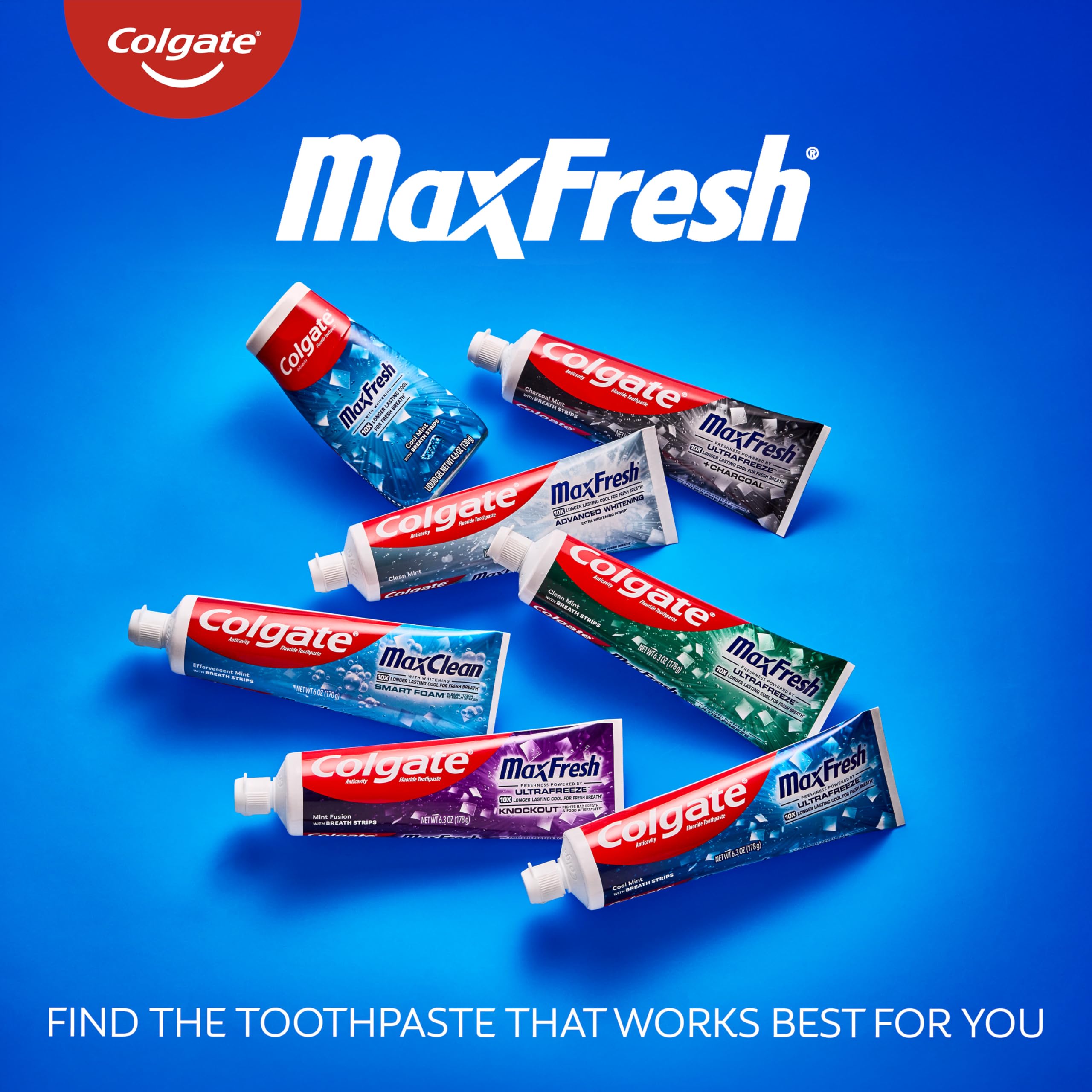 Colgate MaxFresh en neceser durante viaje mostrando conveniencia