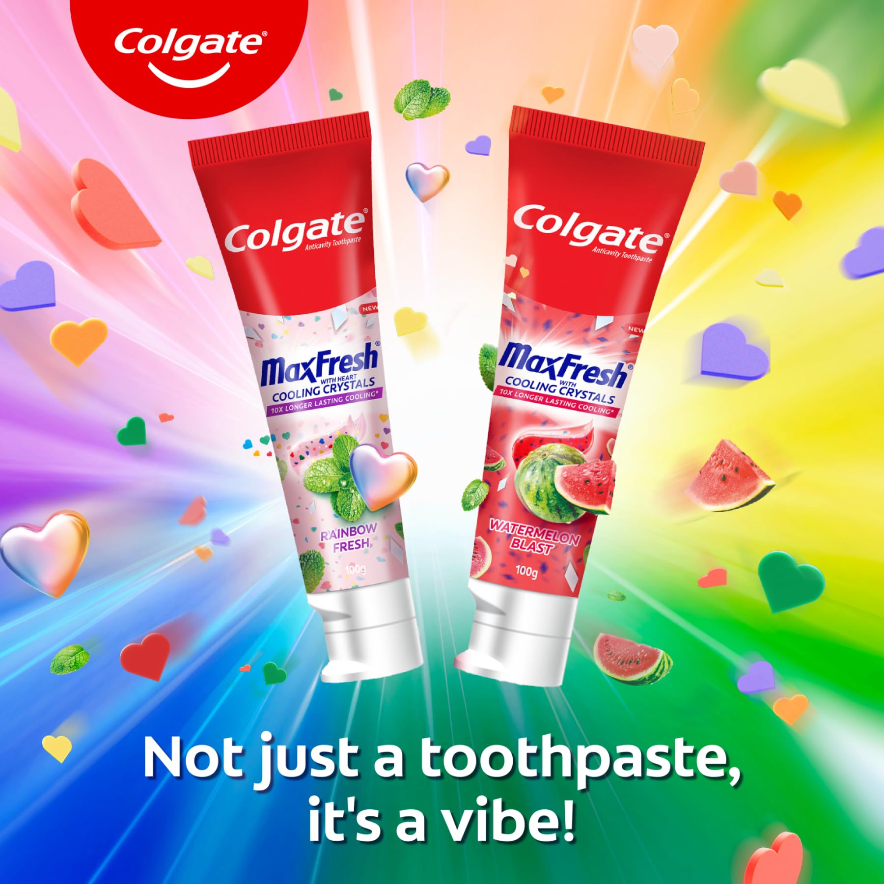 Colgate MaxFresh etiqueta con lista de ingredientes y beneficios claros