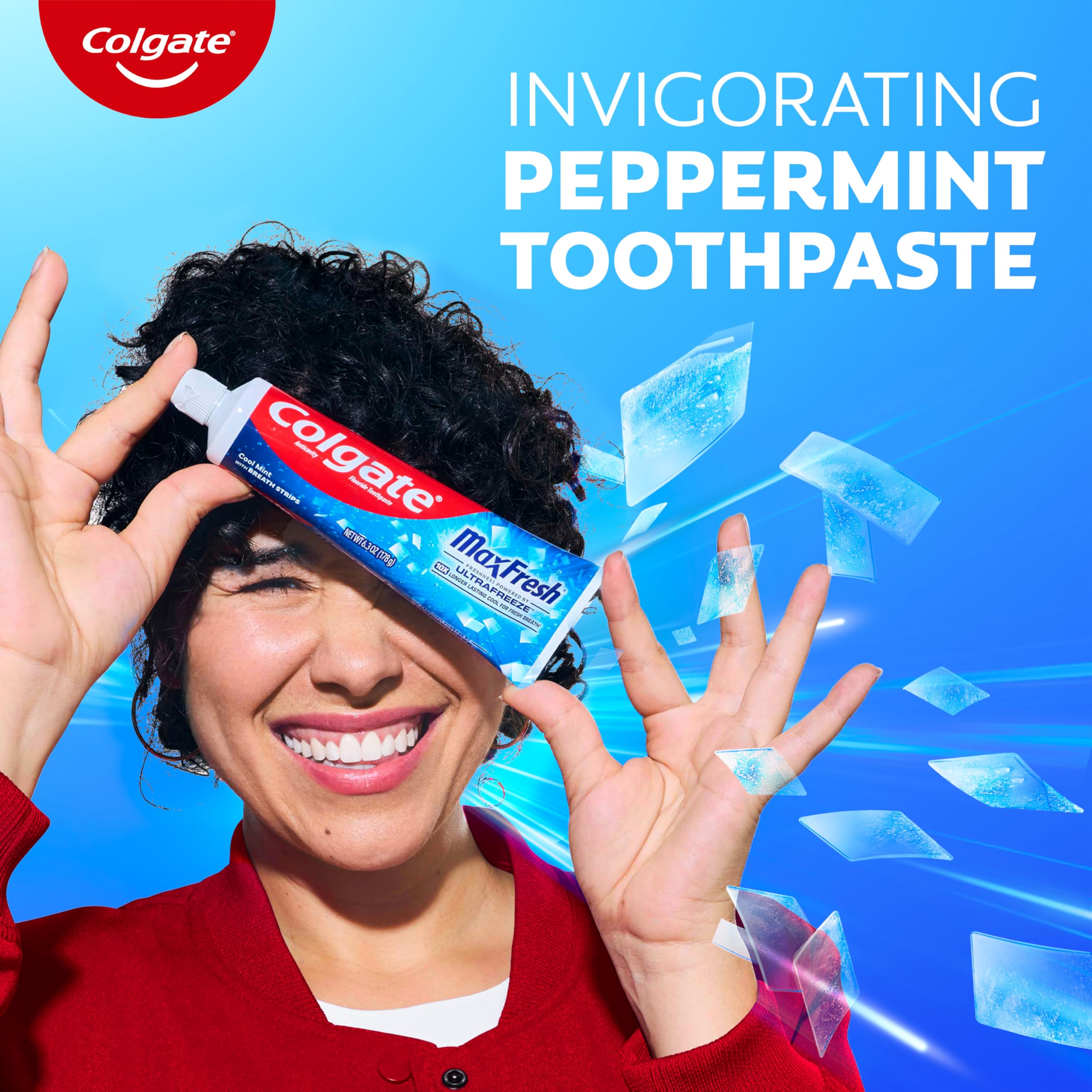 Colgate MaxFresh pack de 24 dentro de una bolsa de viaje lista