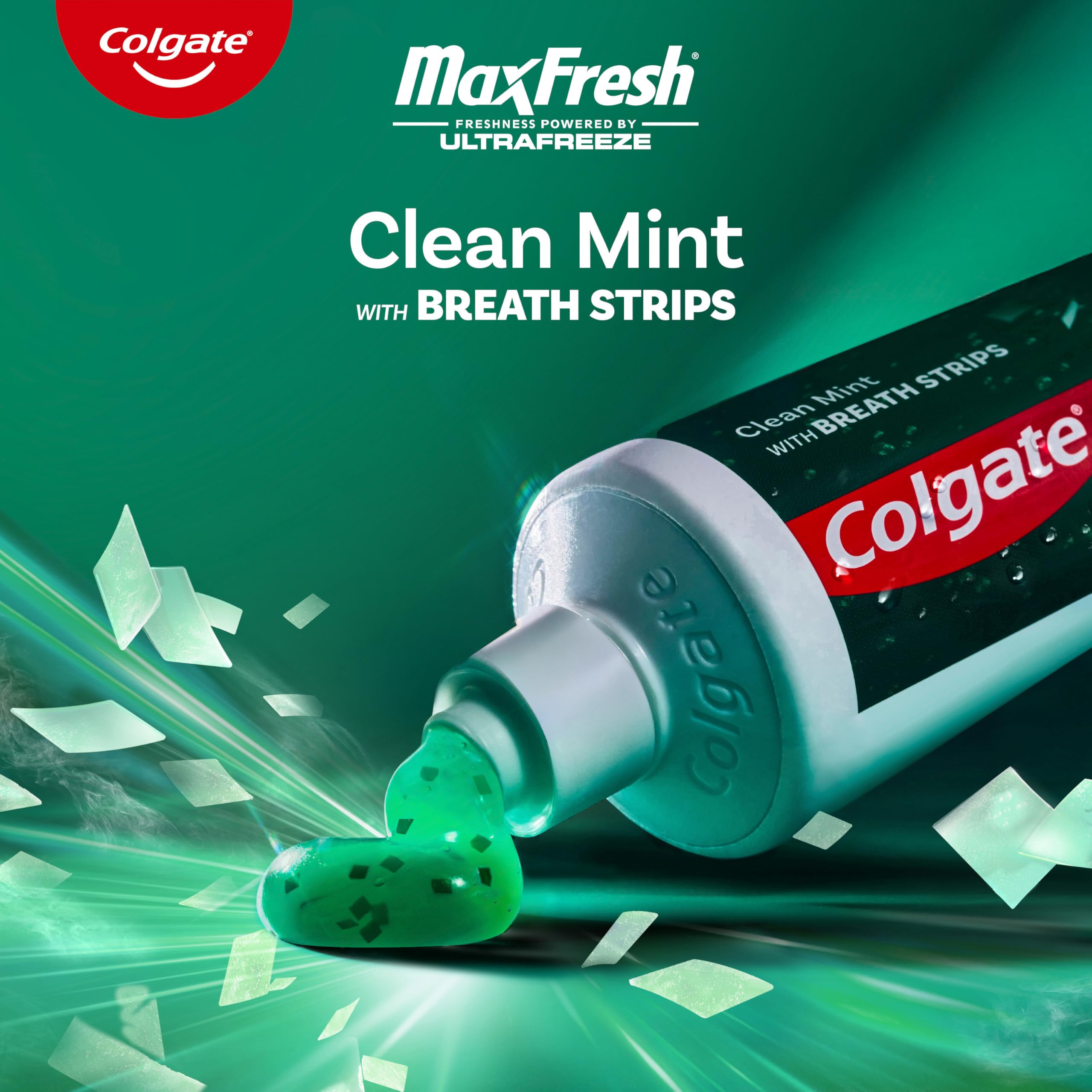 Colgate MaxFresh tubo abierto con gel mint y textura refrescante