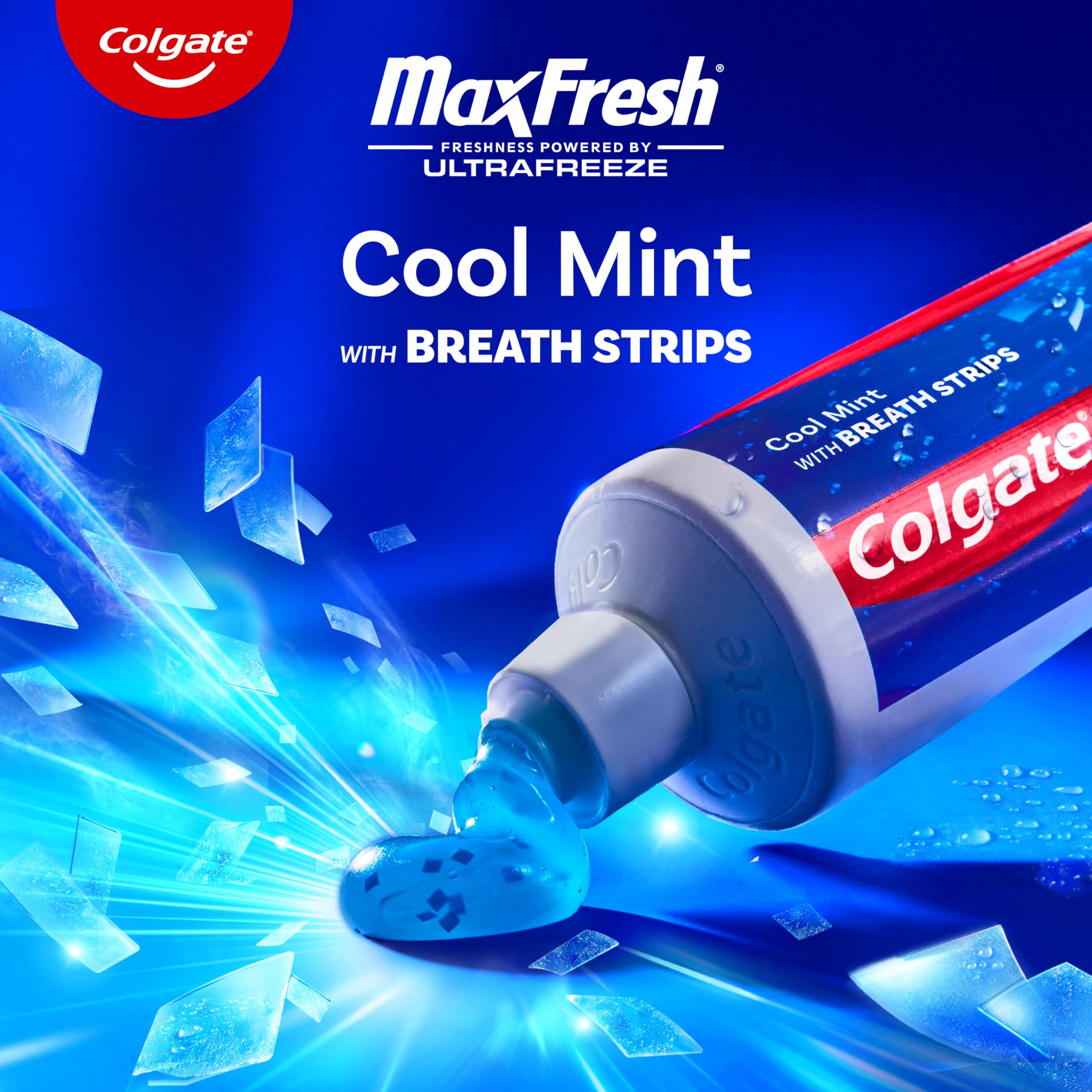 Colgate MaxFresh tubo de 1 oz cerca destacando la boquilla práctica