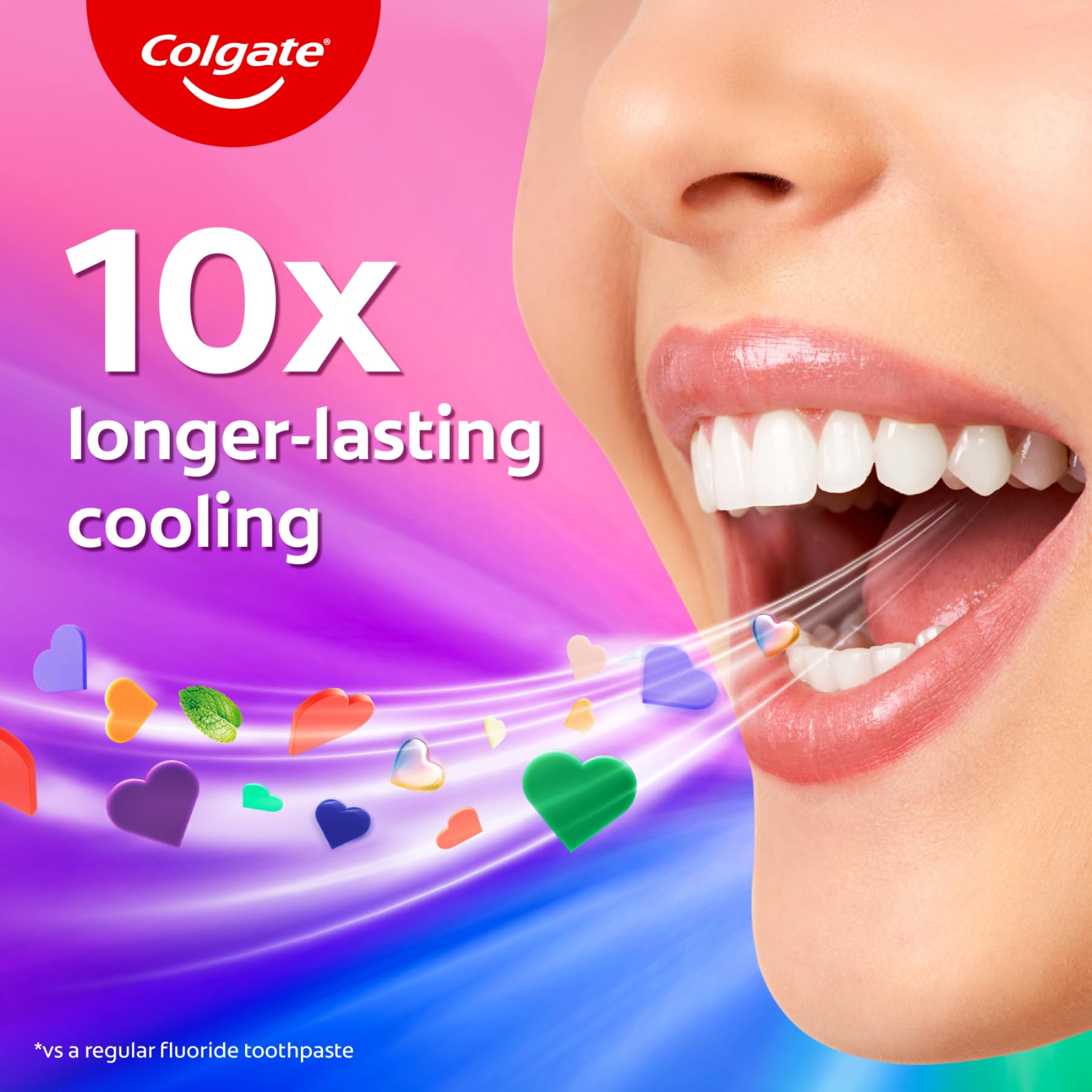 Colgate MaxFresh siendo usado en lavabo ofreciendo sensación de frescor