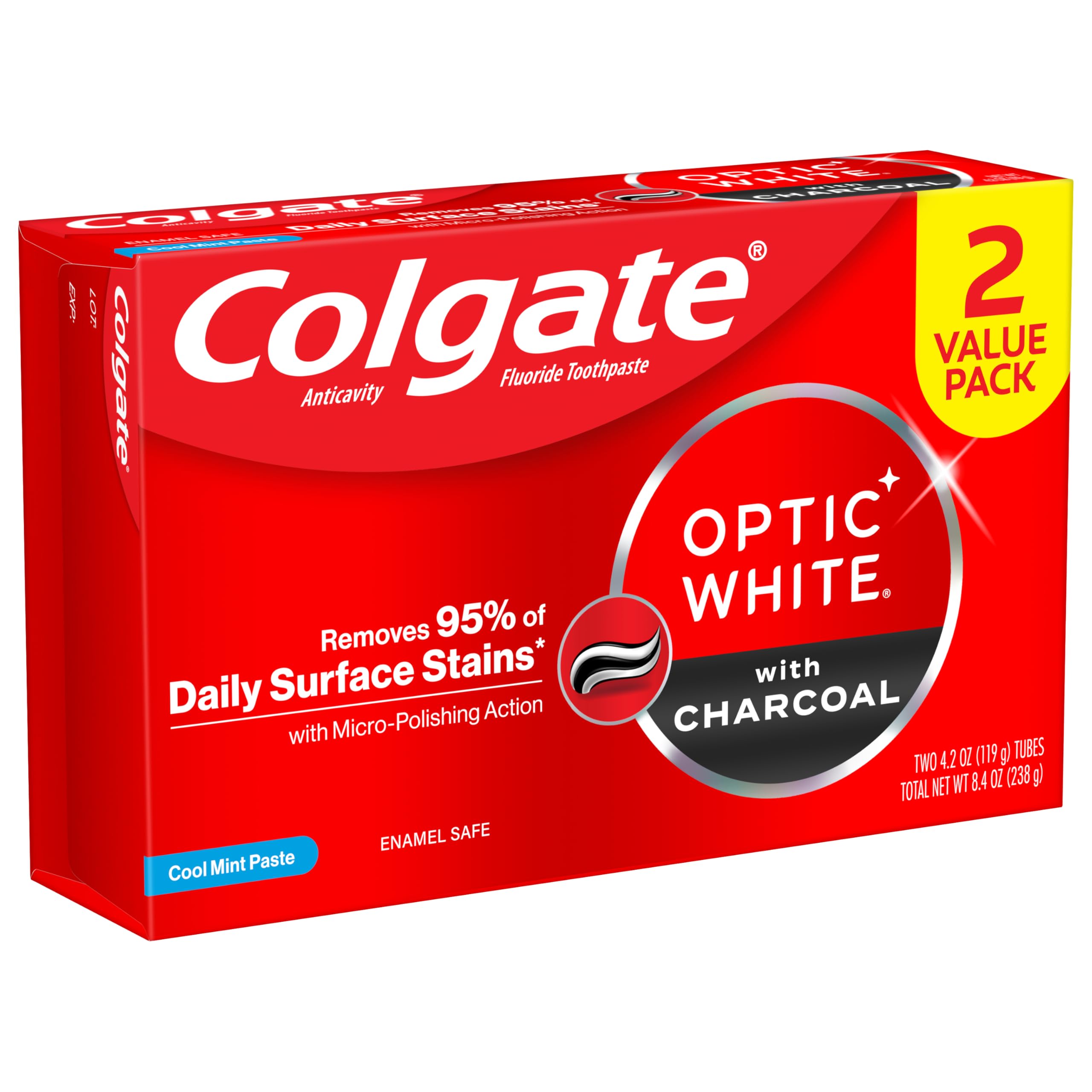 Colgate Optic White disposición en baño moderno para uso diario y estética