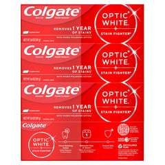 Colgate caja abierta con cuatro tubos para ahorro y abastecimiento