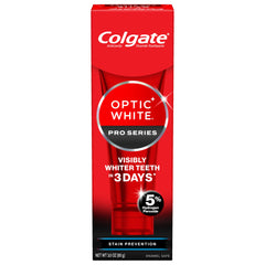 Colgate lista de componentes mostrando flúor y beneficios protectores