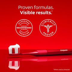 Colgate Optic White Pro Series sonrisa de persona tras uso, resultado de mayor brillo dental