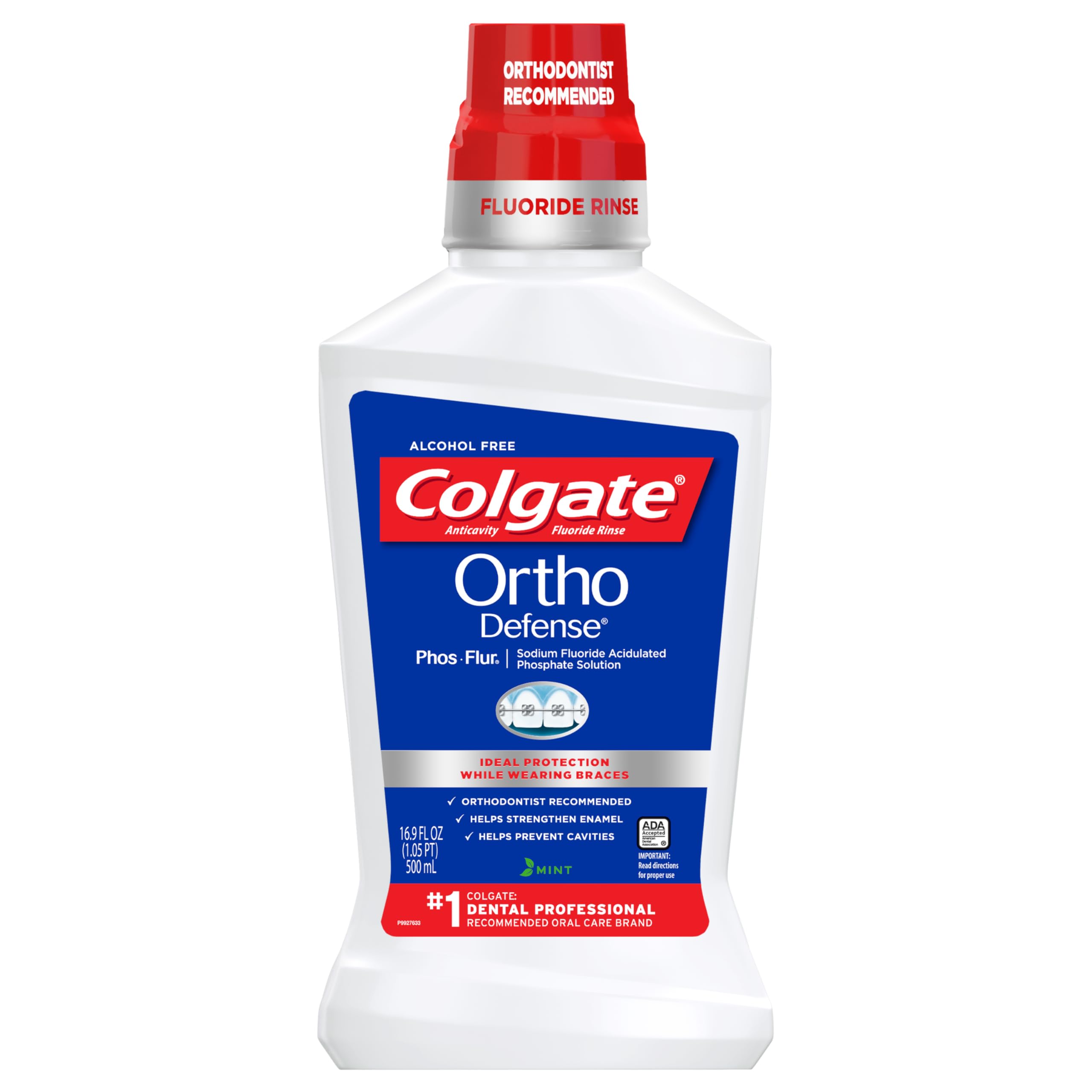 Colgate Ortho Defense empaque lateral con instrucciones visibles