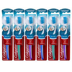 Colgate pack frontal mostrando los seis cepillos y beneficio de ahorro