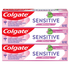 Colgate paquete frontal Clean Spearmint mostrando beneficio de alivio
