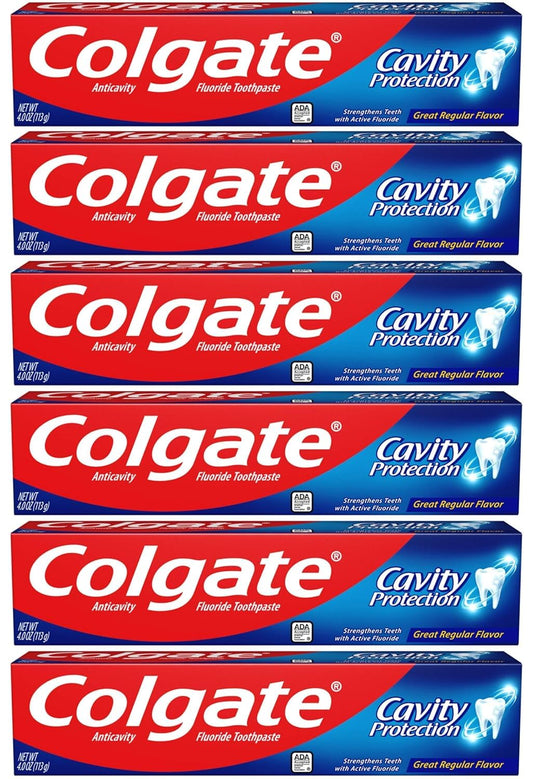 Colgate frontal del paquete muestra diseño y ahorro