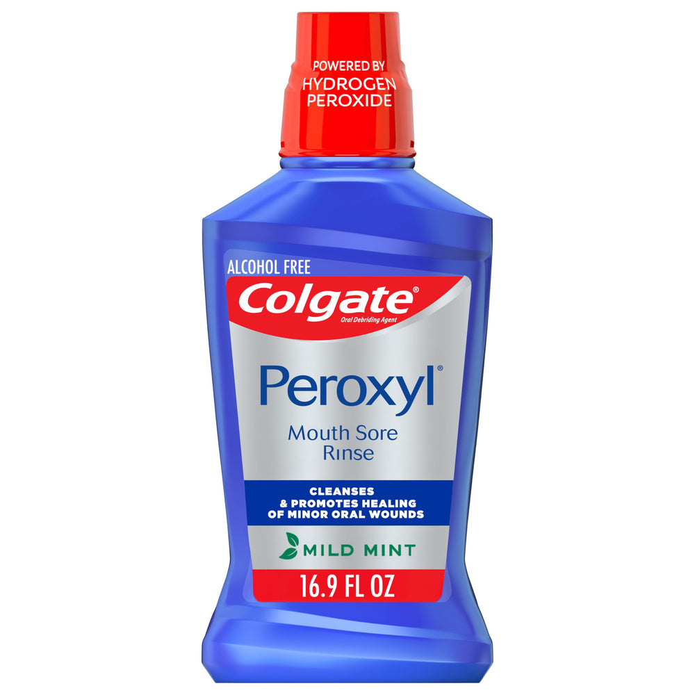 Colgate Peroxyl frente del envase mostrando presentación y beneficio limpieza