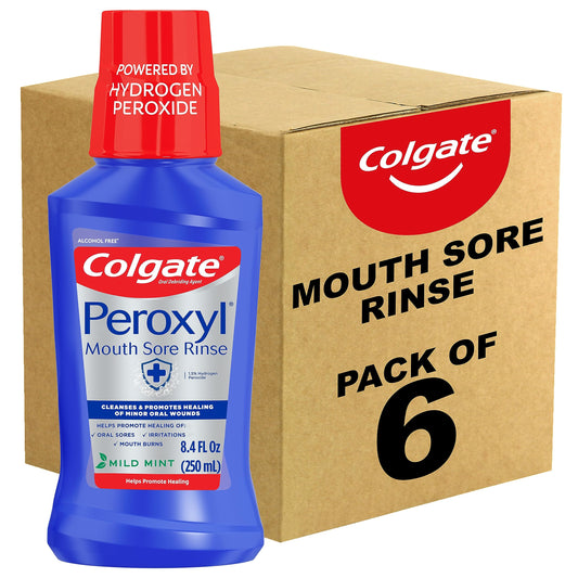 Colgate Peroxyl envase frontal mostrando etiqueta y beneficios de limpieza