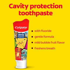 Colgate contenido desplegado del set mostrando cepillos, pastas y pila incluida