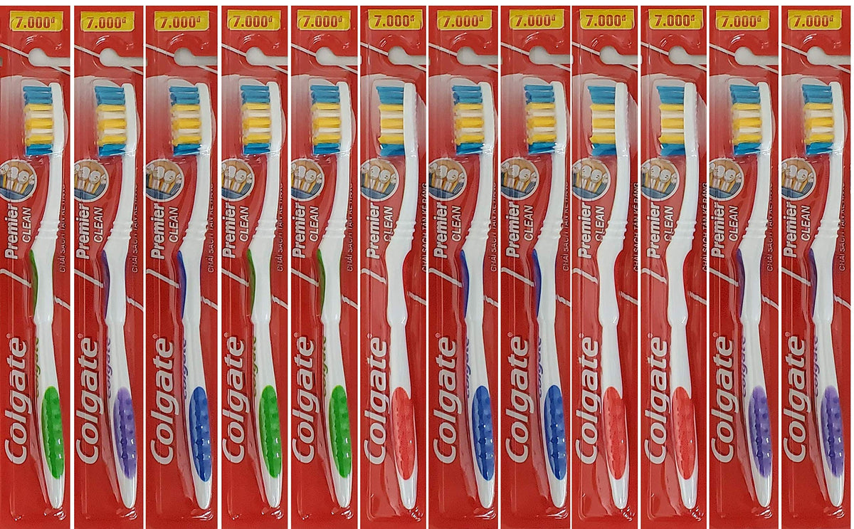 Colgate vista frontal del paquete multicolor beneficios higiene familiar