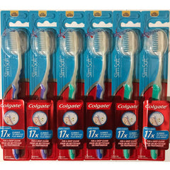 Colgate cepillo frontal paquete de seis mostrando ahorro y disponibilidad