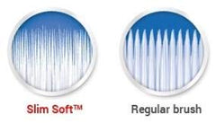 Colgate comparación de tamaño de cabezal compacto para acceso fácil