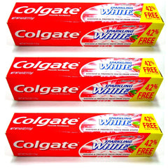 Colgate frasco frontal mostrando etiqueta y blanqueo eficaz