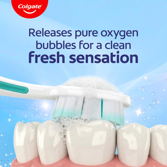 Primer plano de textura con bicarbonato Colgate resaltando limpieza suave