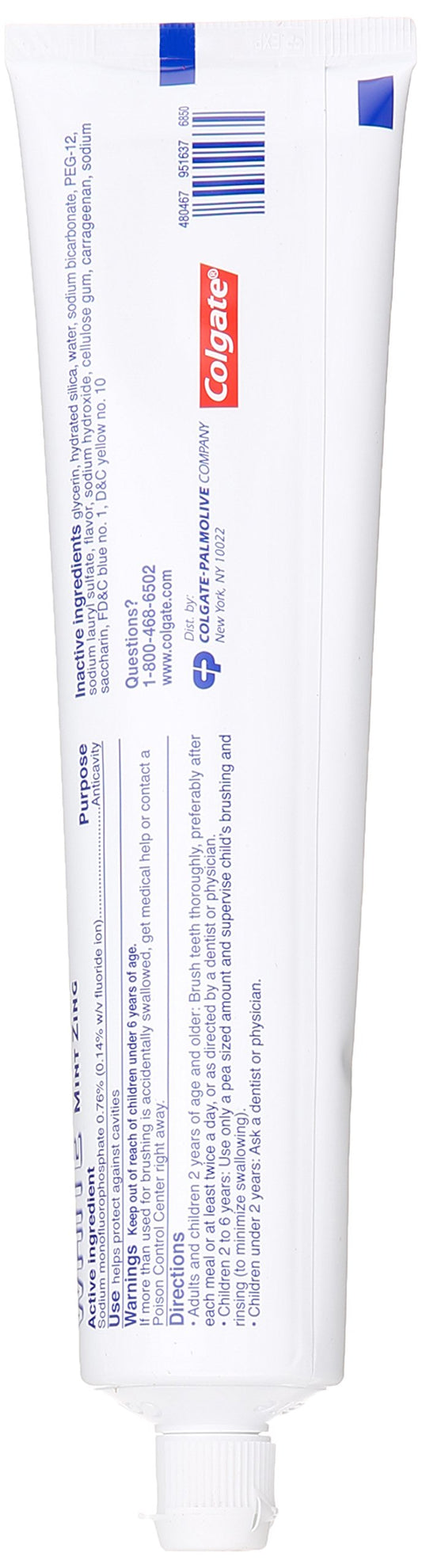 Colgate primer plano de gel mint con brillo, textura que facilita limpieza eficaz