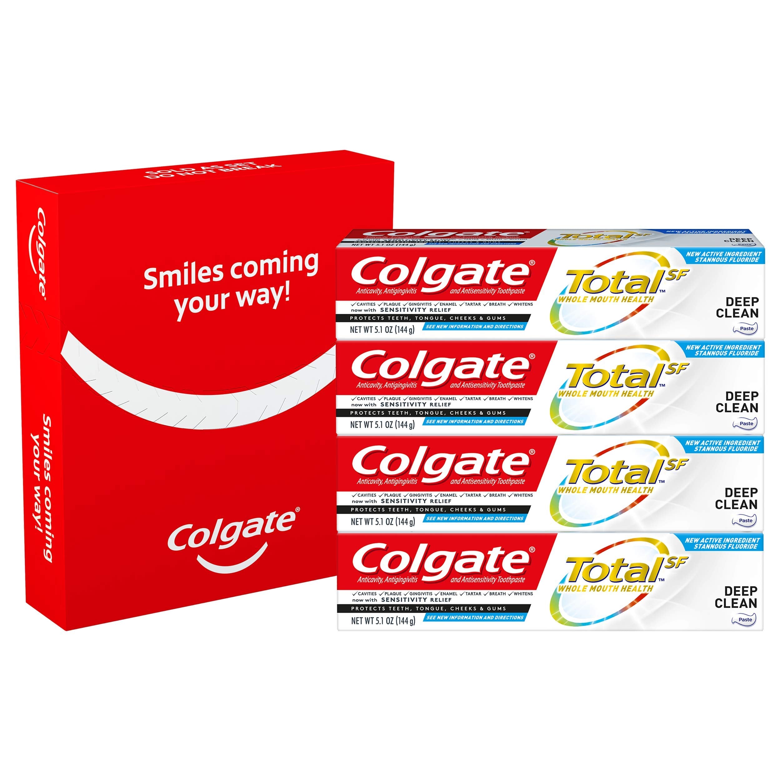Colgate Total imagen destacando alivio de sensibilidad y confort