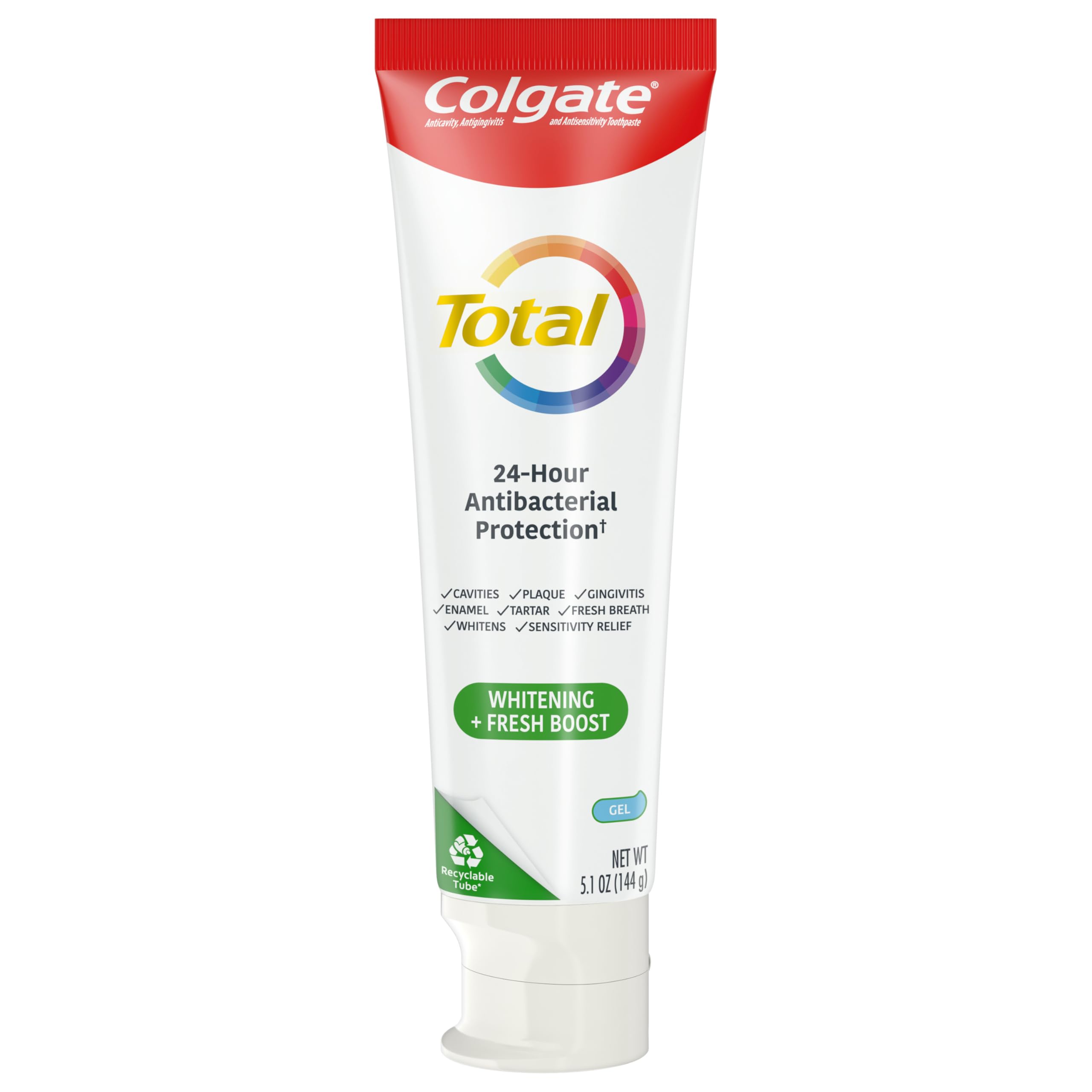 colgate closeup de dientes mostrando reducción de manchas superficiales