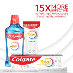 Colgate Total tubo abierto con pasta mostrando cantidad y consistencia