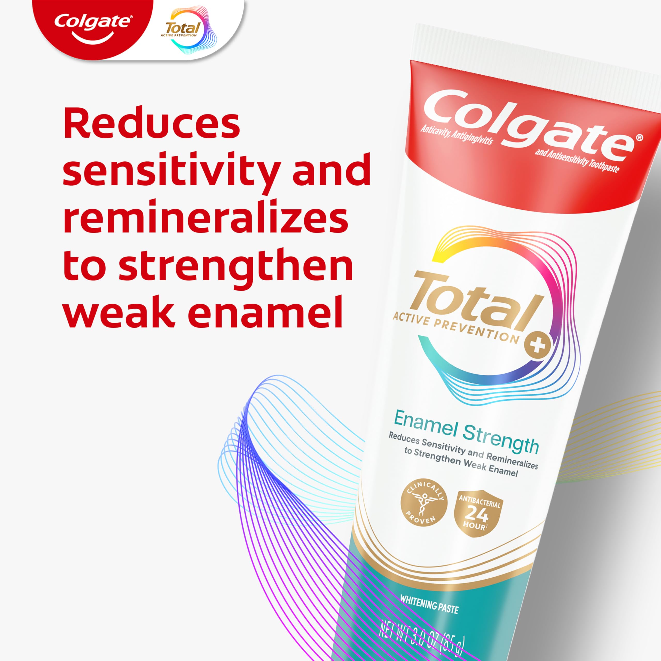 Colgate Total detalle del cierre del tubo que facilita el transporte y uso