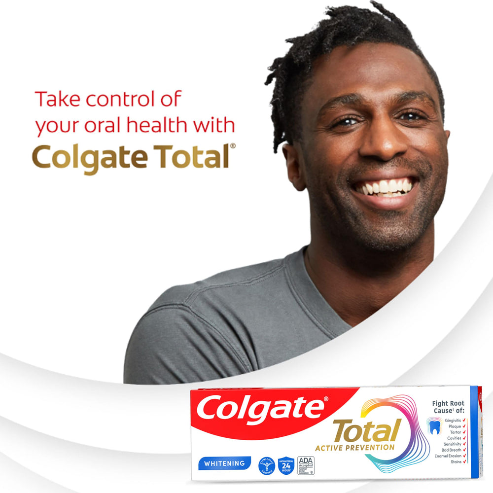 Colgate tapa del tubo cerrada destacando sellado y conservación del producto