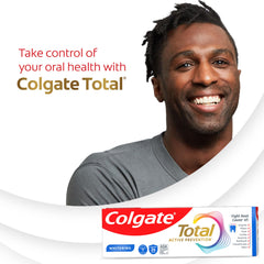 Colgate tapa del tubo cerrada destacando sellado y conservación del producto