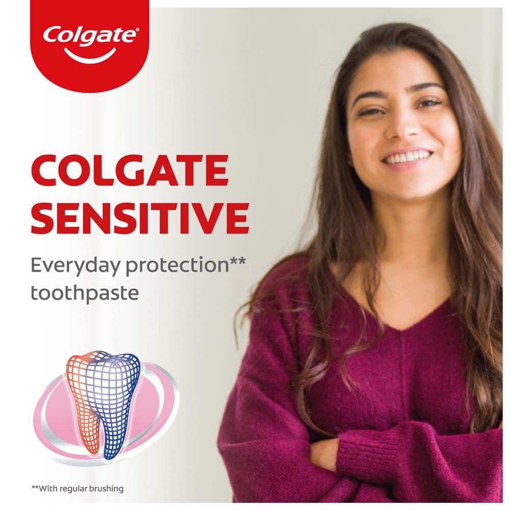 Colgate tubo detalle de textura de pasta, muestra crema suave y efectiva