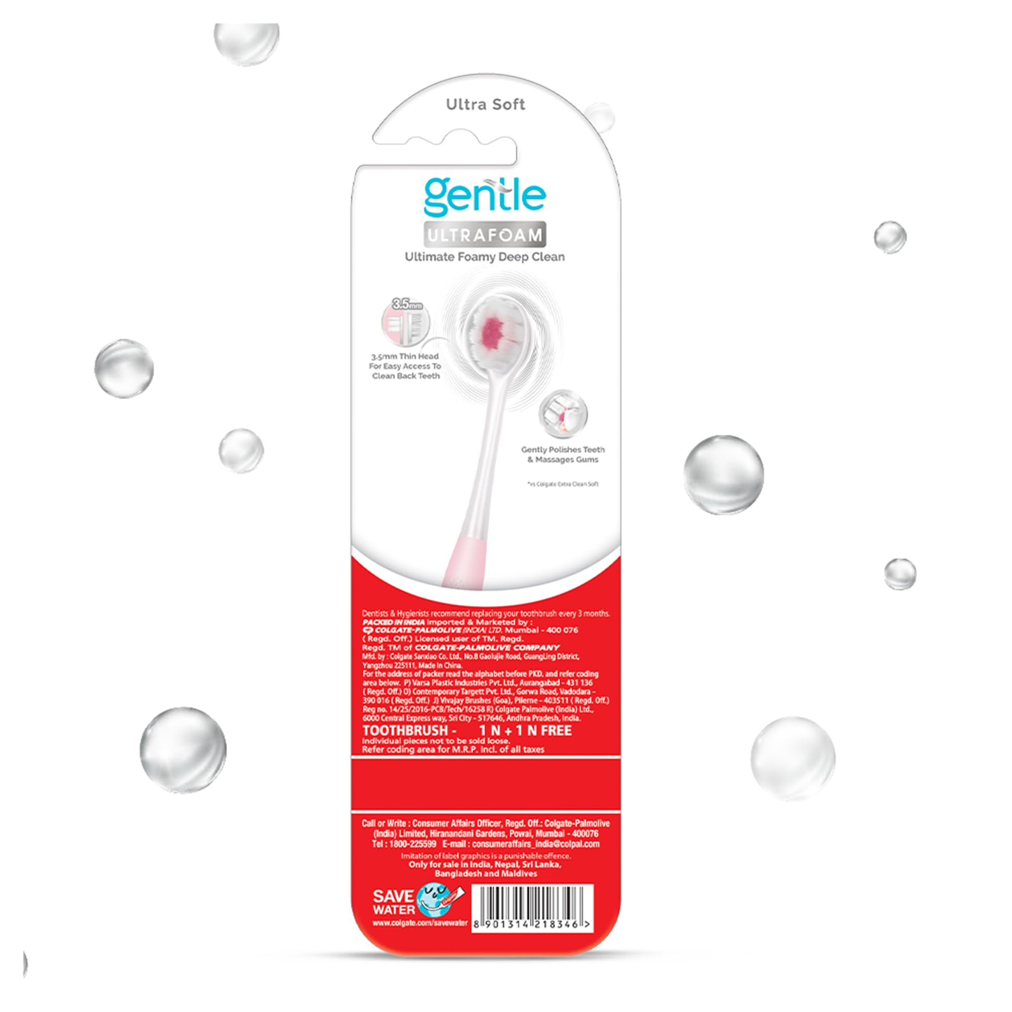 Colgate en ambiente de baño al lado del lavabo, preparado para la rutina diaria