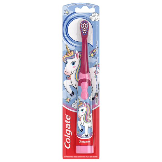Colgate unicornio vista frontal producto atractivo y práctico