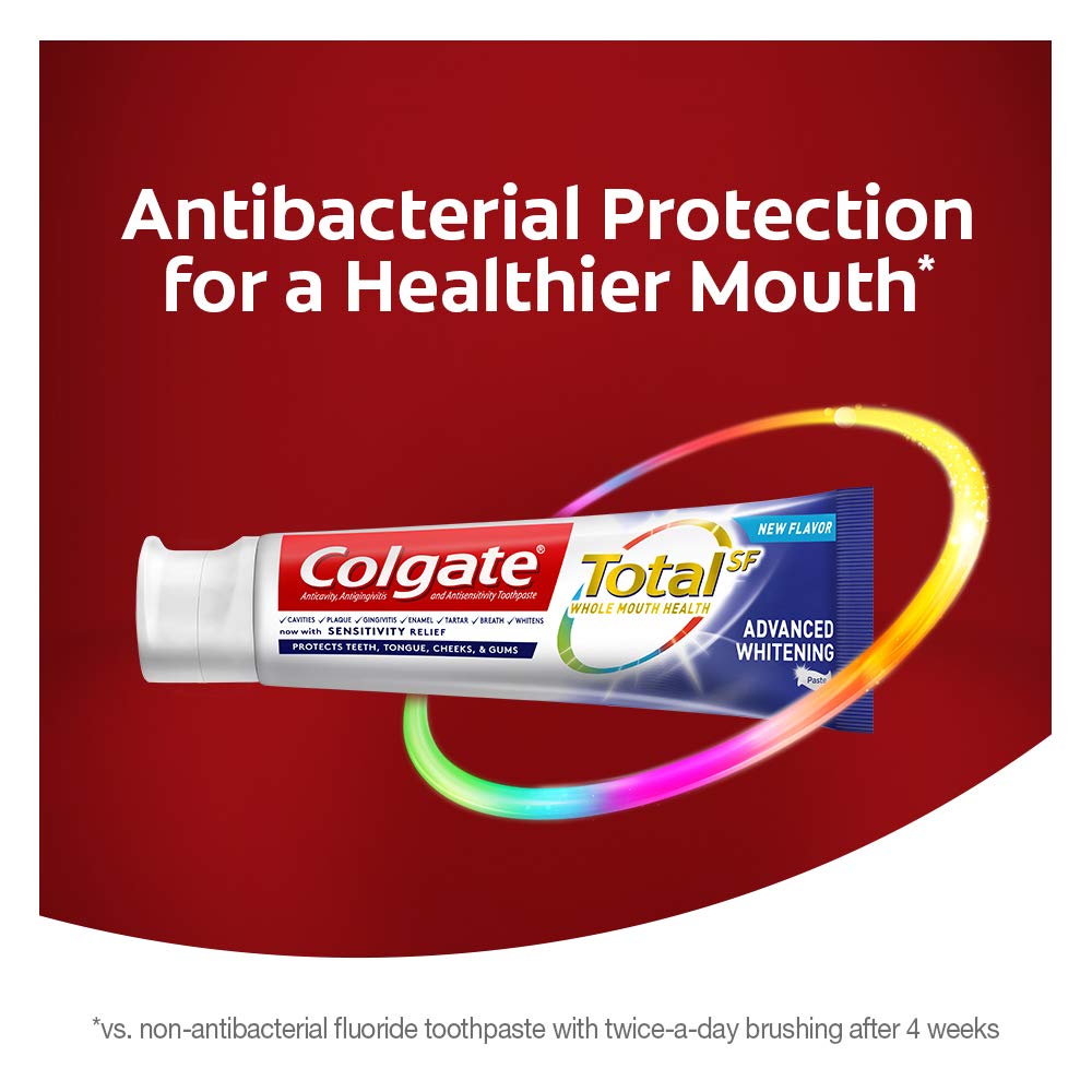Colgate en uso sobre cepillo ilustrando aplicación y frescura bucal