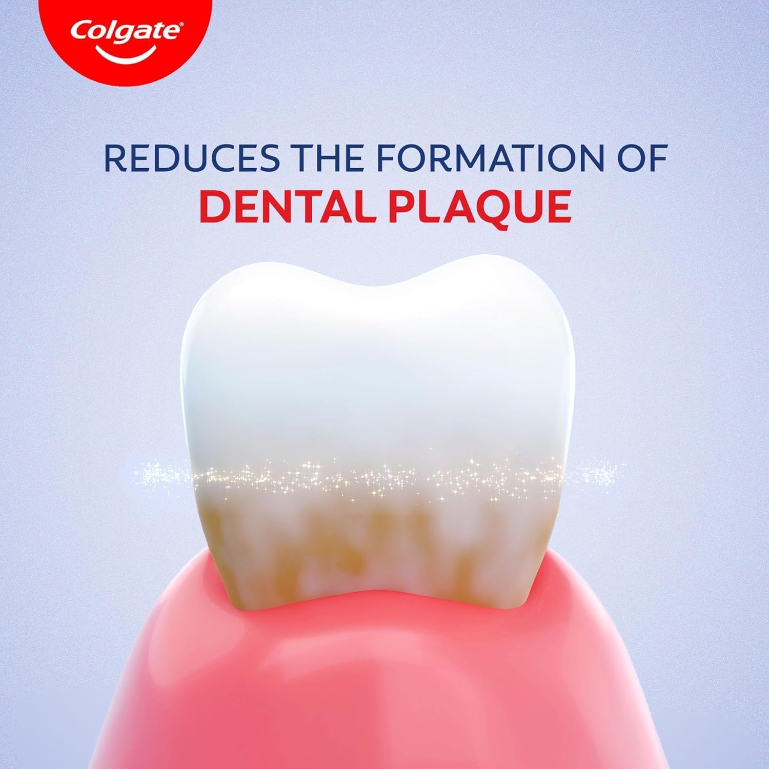 Colgate persona enjuagándose después del cepillado para higiene prolongada