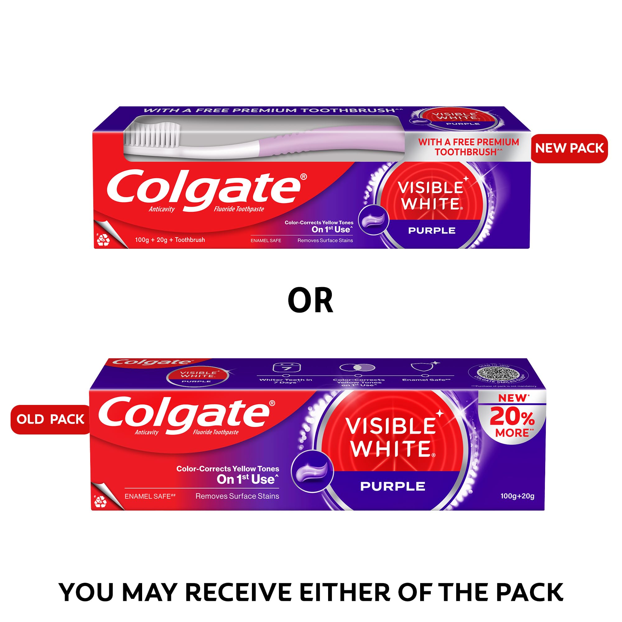 Colgate textura morada de la pasta con microcristales para pulir