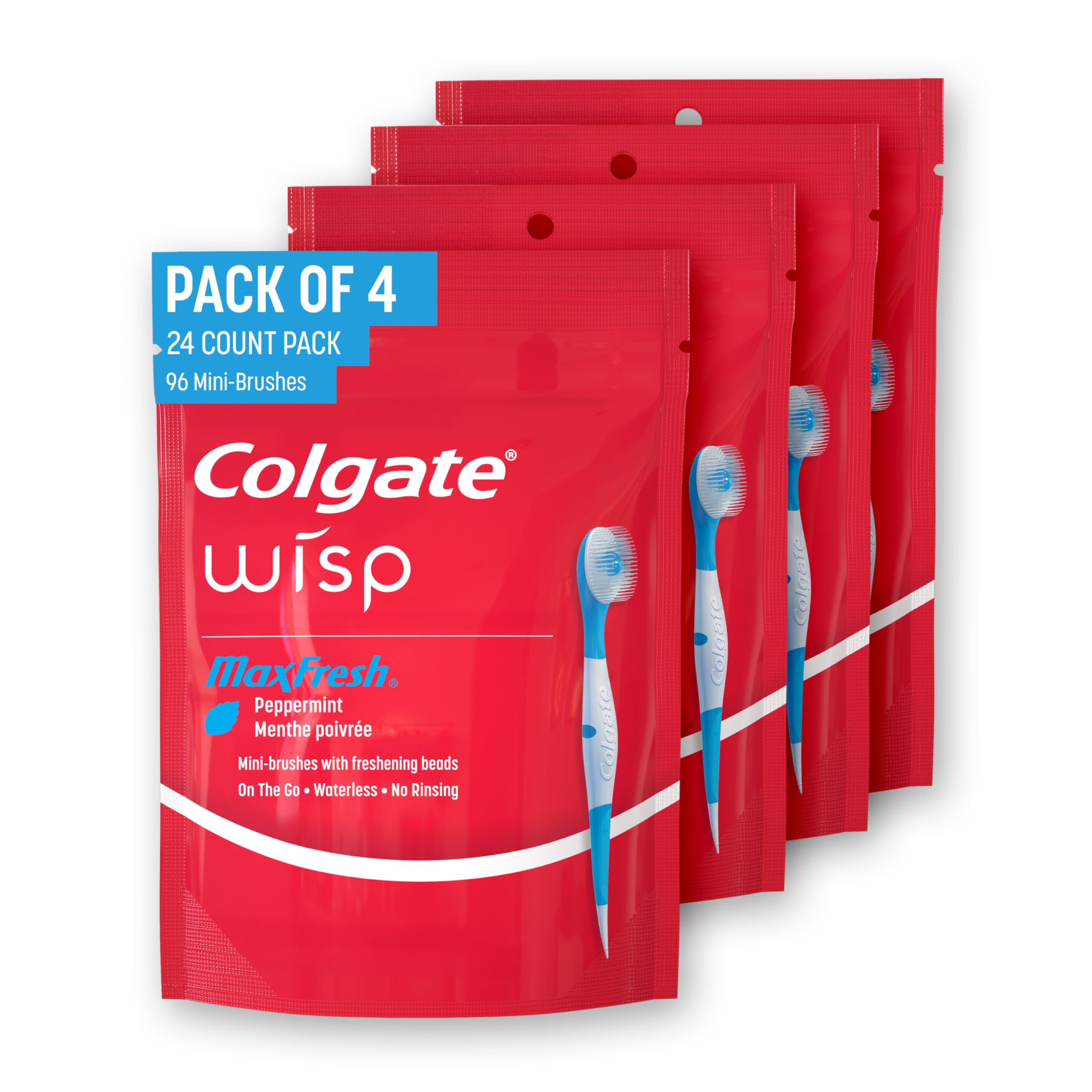 Colgate Wisp frente del paquete, comodidad para viajar