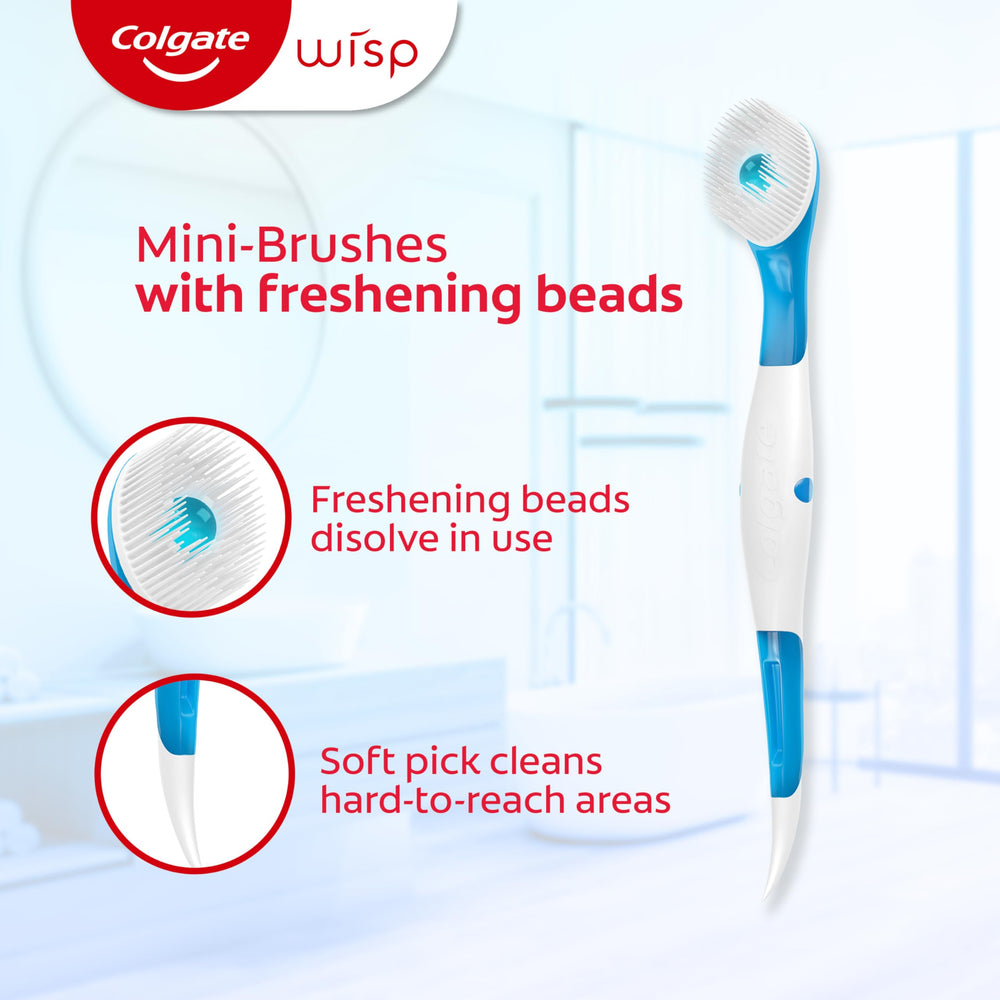 Colgate Wisp gota de menta soluble liberando frescura rápida