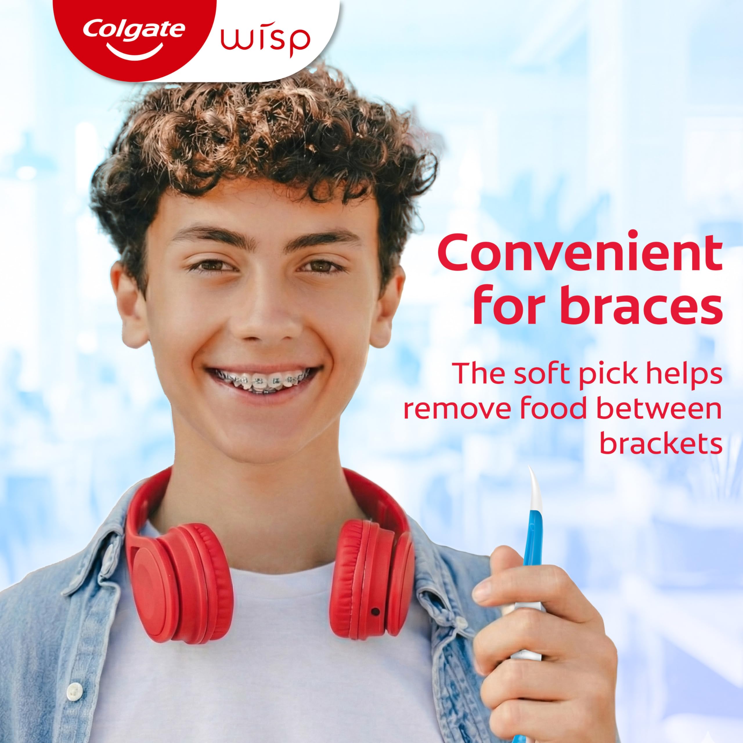 Colgate Wisp incluido en kit de baño para invitados, opción higiénica