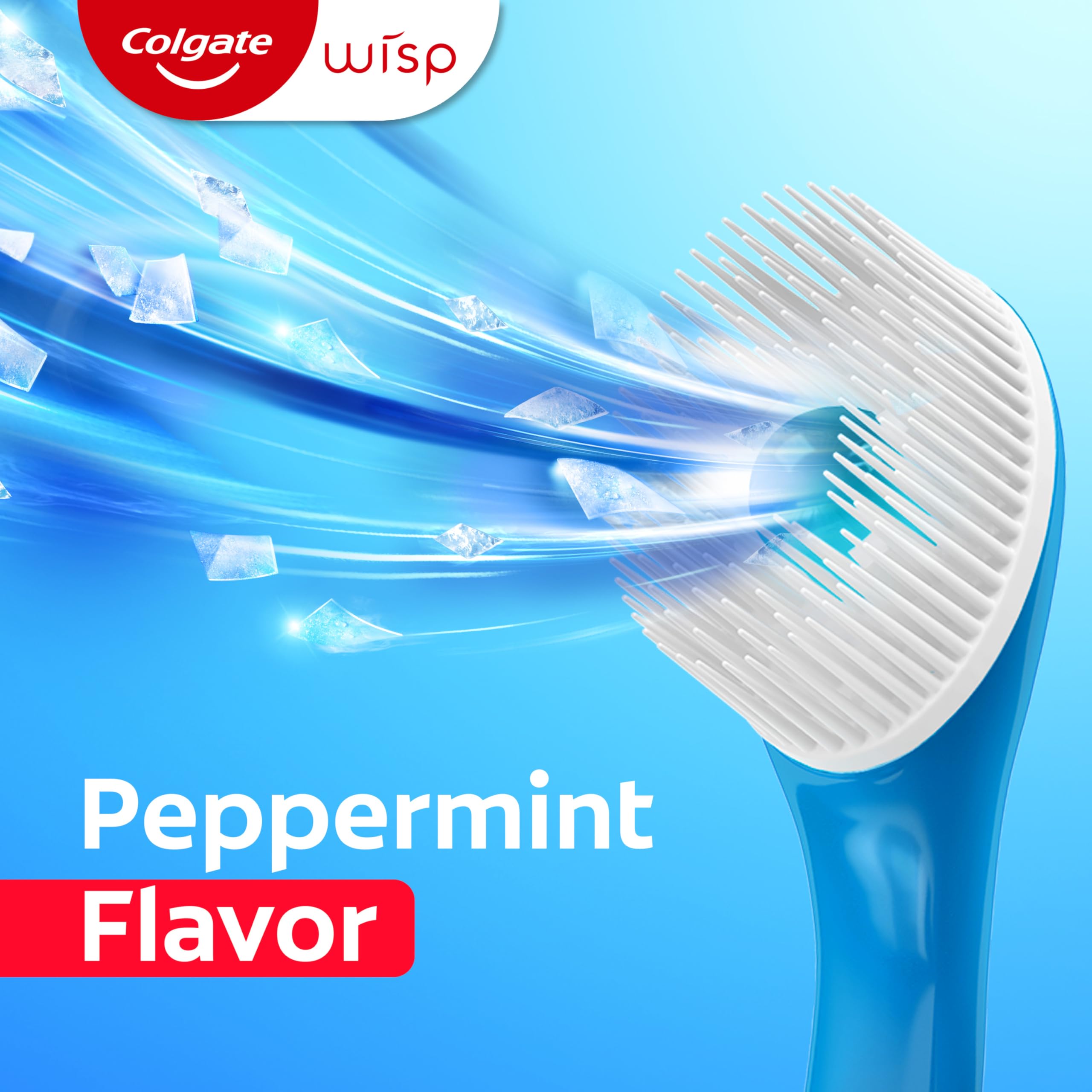 Colgate Wisp mango con punta de limpieza que alcanza espacios