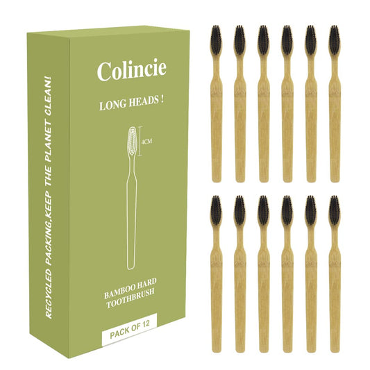 Colincie vista frontal del pack de 12 cepillos, ahorro y sostenibilidad