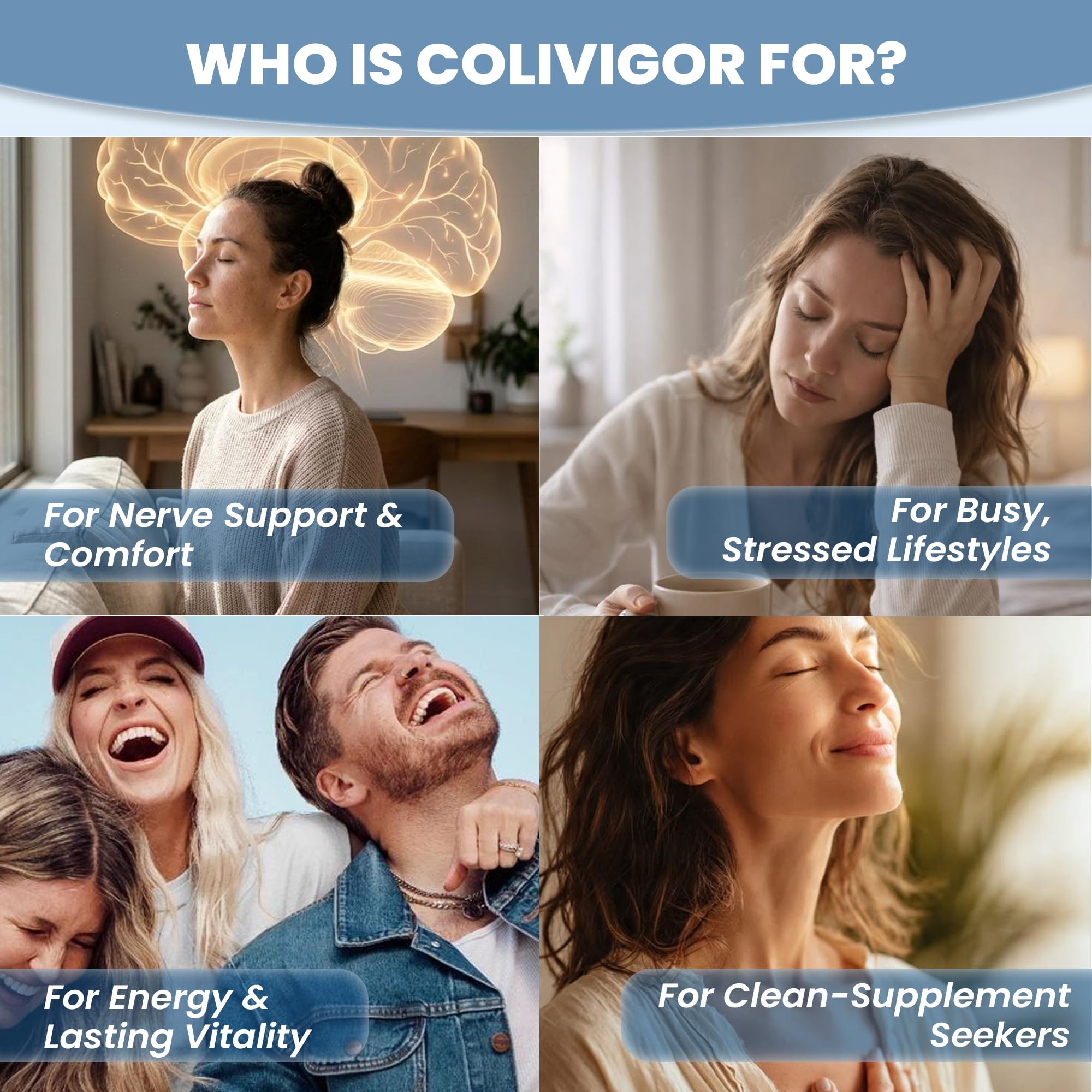 Colivigor extractos herbales Lion's Mane y Boswellia como apoyo complementario
