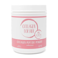 Collagen For Her frasco visible frontal, aporta confianza en la rutina de belleza