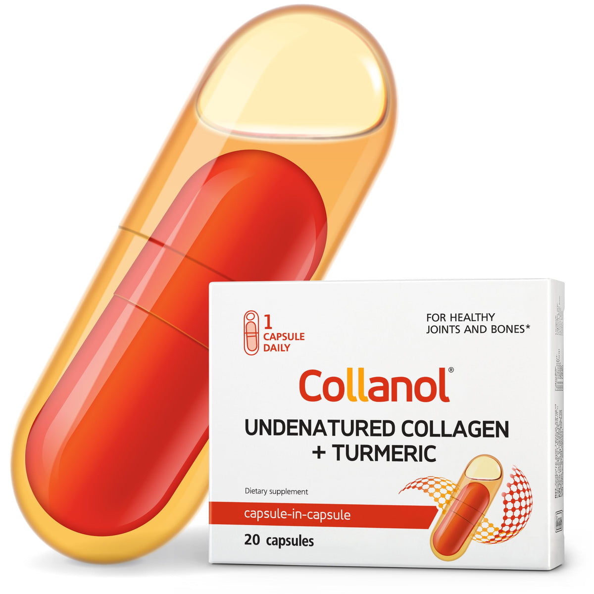Collanol mostrando el frente del empaque con información clara y confianza de marca